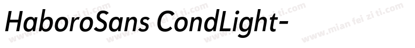 HaboroSans CondLight字体转换